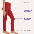 Leggings 4 5 Years - Maroon