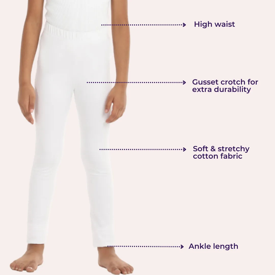 Leggings 4 5 Years - White