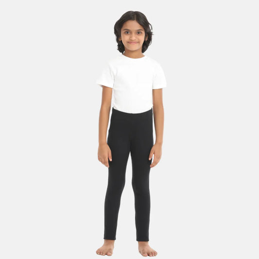 Girls' Leggings | High Waist | Ankle Length | Gusset Crotch Prevents Ripping | Non-See-Through | Cotton-Elastane Blend | Perfect For Every Occasion