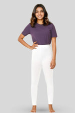 Teen Leggings | Mid Waist | Ankle Length | Non-See-Through | Soft Cotton & Elastane Blend | Gusset Crotch Prevents Ripping