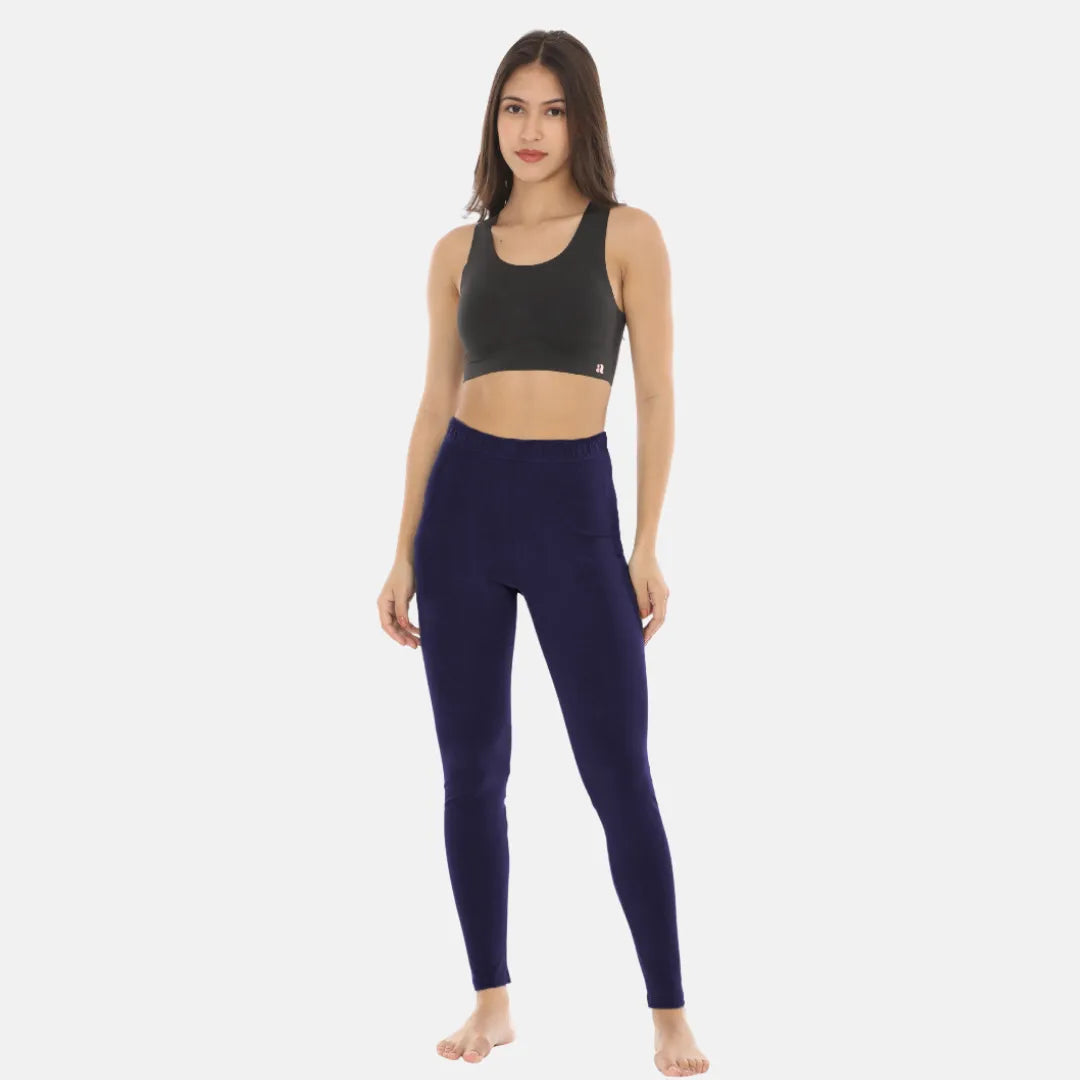 Leggings For Women Ankle Length-Navy Blue