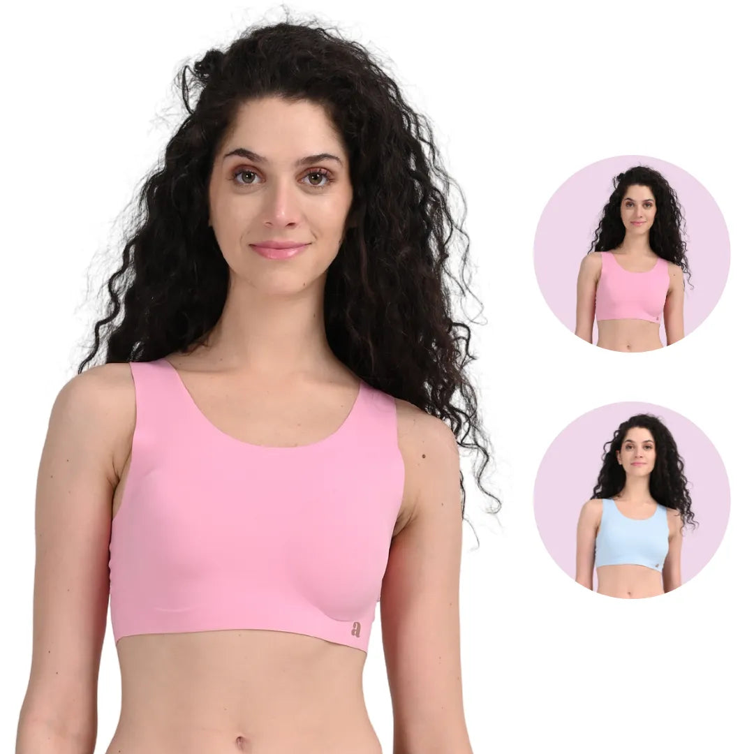 Lightly Padded T Shirt Bra Sea Pink & Blue Haze