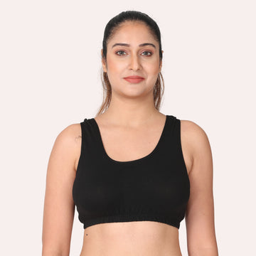 Black Color Lounge/ Sleep Bra For Woman