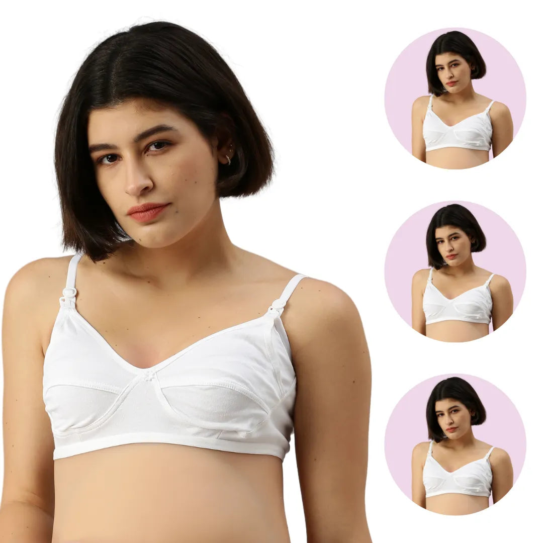 Maternity Bra For Women White Pack Of 3