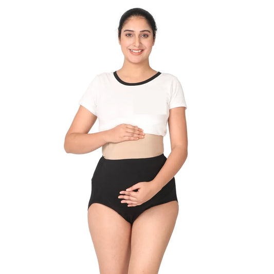 Maternity Belly Panel Panty | Pregnancy Belly Panty Women | High Waist Full Coverage | Full Belly Support | Comfy Cotton Pregnancy Underwear | Pack Of 1