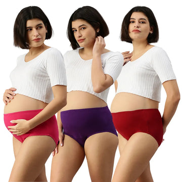 Maternity Hygiene Panties Dark Pink, Magenta & Maroon