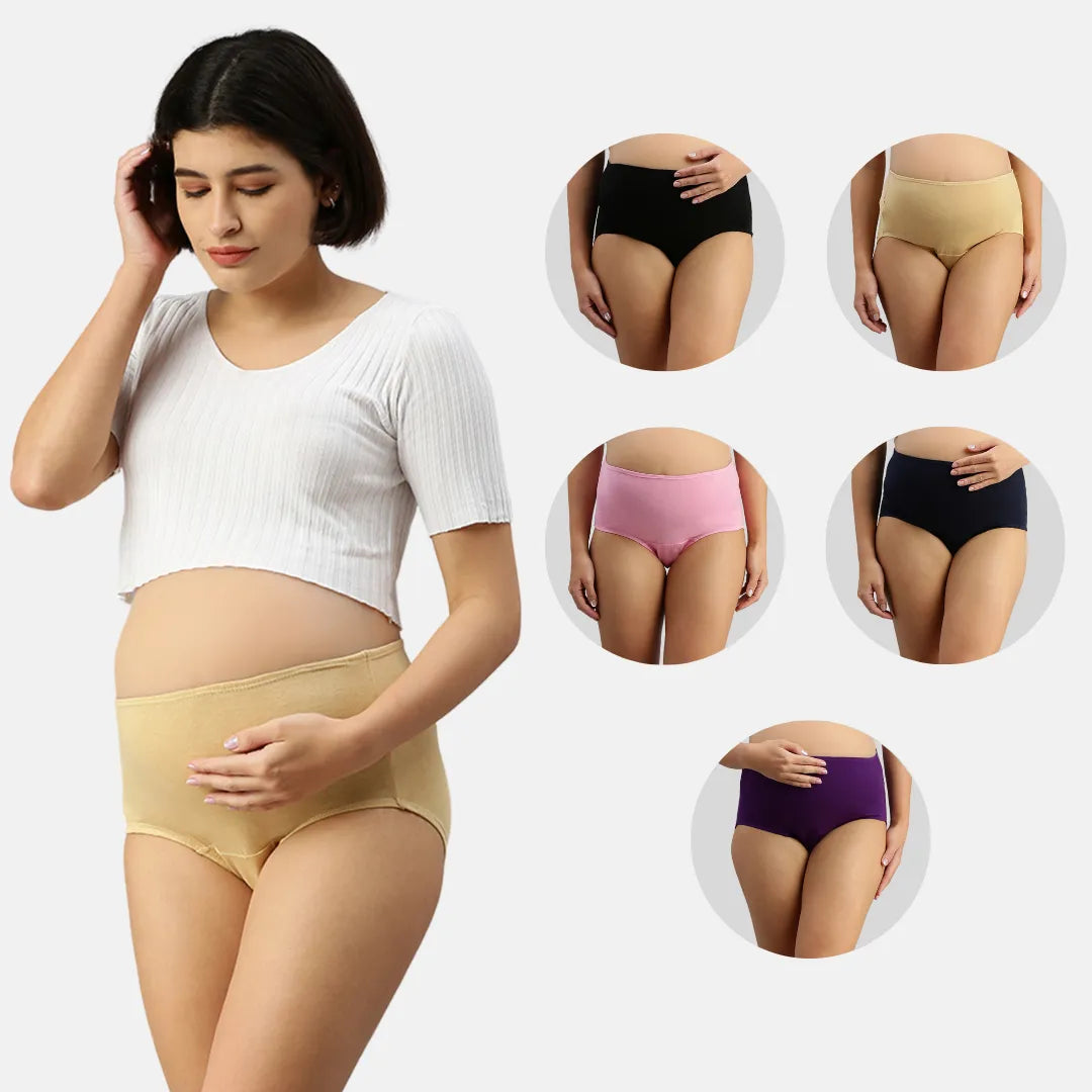 Maternity Hygiene Panty For Pregnancy Multi Colors Pack Of 5