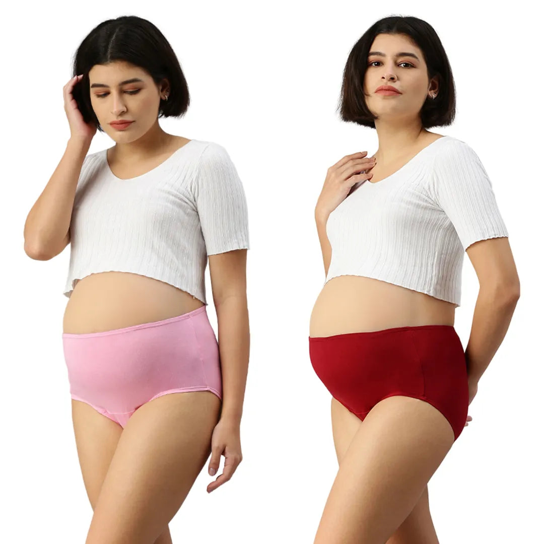 Maternity  Hygiene Panty - Light Pink, Maroon