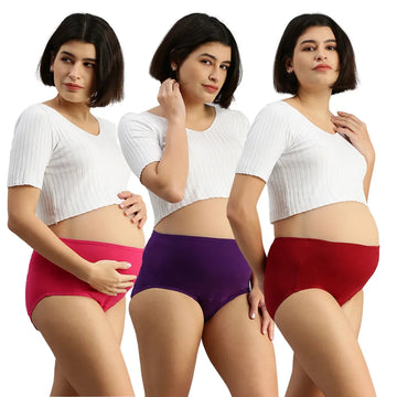 Maternity Panties Dark Pink, Magenta & Maroon