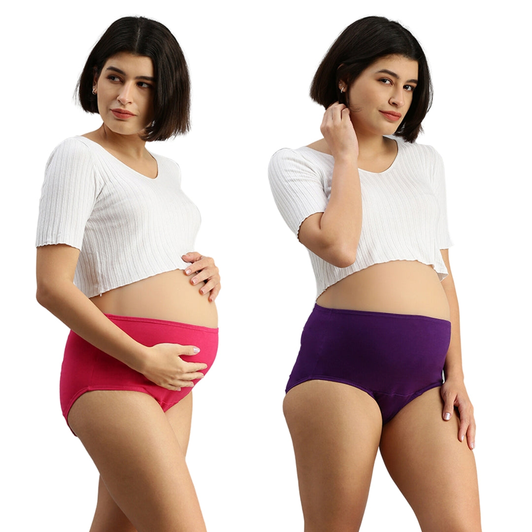 Maternity Panties For Pregnancy Dark Pink &  Magenta