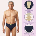 Men Incontinence Briefs Features Of Navy Blue Color