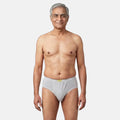 Men Wearing Incontinence Briefs Of Grey Color
