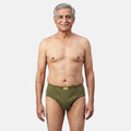 Men Wearing Incontinence Briefs Of Green Color