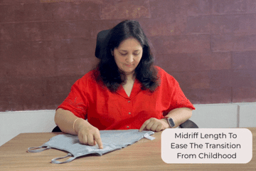 Midriff length coverage that feels familiar easing the transition from childhood