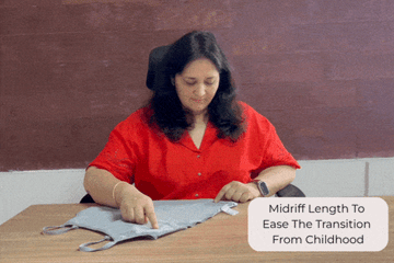 Midriff length coverage that feels familiar easing the transition from childhood