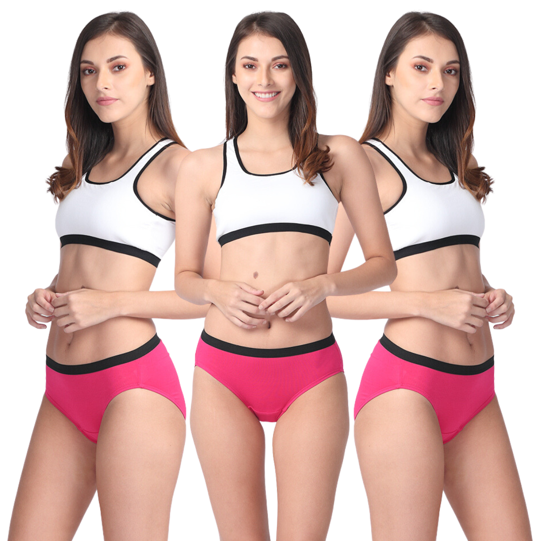 Modal Panties For Women Dark Pink Pack Of 3