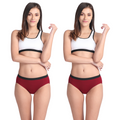 Modal Panties For Women Maroon Pack Of 2