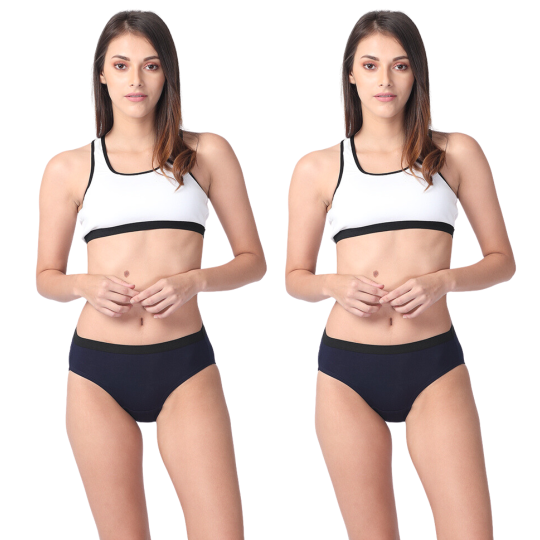 Modal Panties For Women Navy Blue Pack Of 2