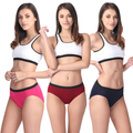Modal Panty For Women Dark Pink Maroon Navy Blue