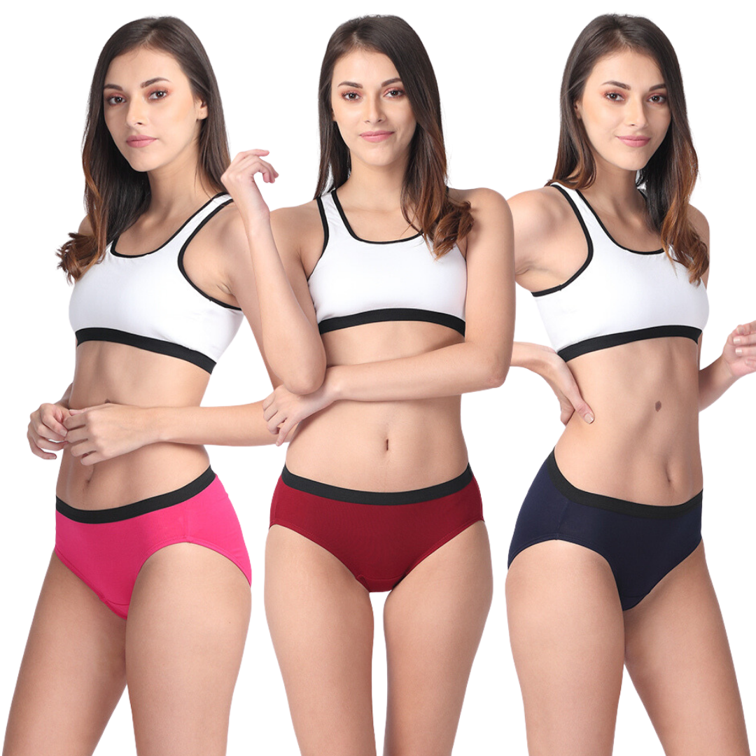 Modal Panty For Women Dark Pink Maroon Navy Blue