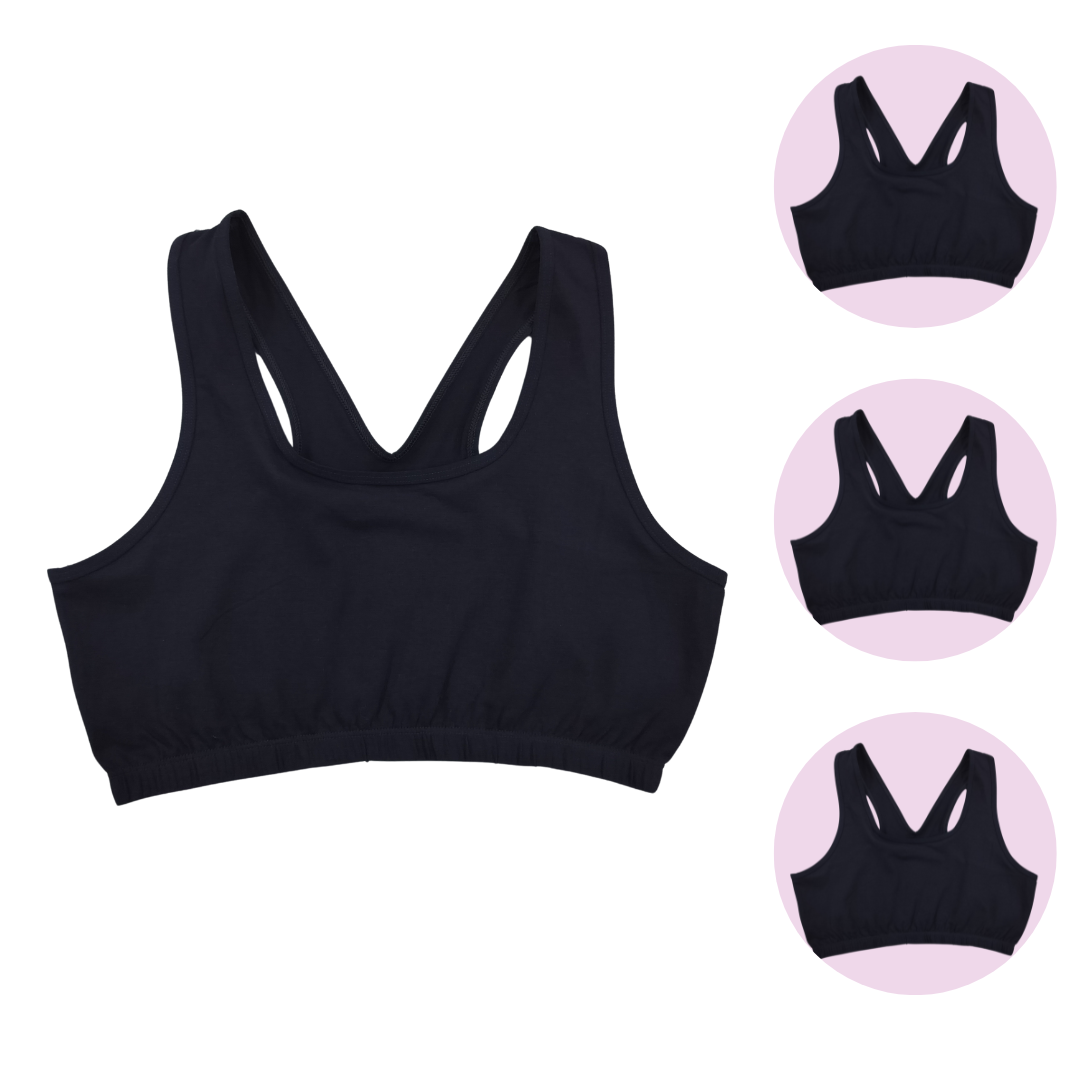 Most Comfortable Bra For Older Ladies Navy Blue Pack Of 3
