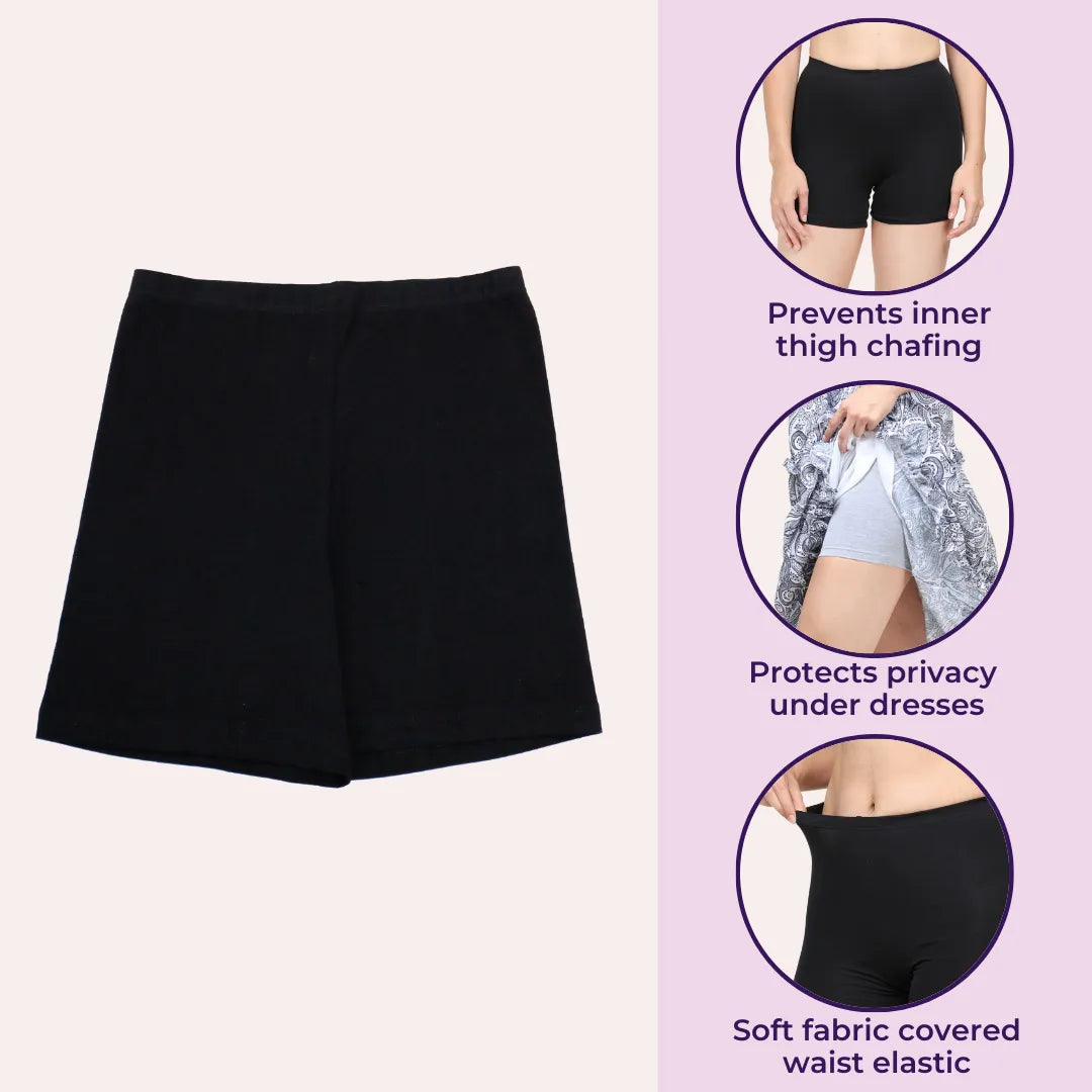 Undershorts For Elderly Women Black, White, Skin & Grey