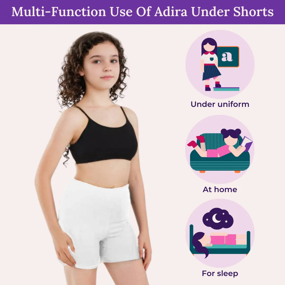 Cotton Shorties Black, White, Skin & Grey