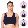 Adira Navy Blue Sleep Bra Pack 3