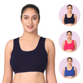 Adira Navy Blue, Dark Pink & Royal Blue Lounge Bra