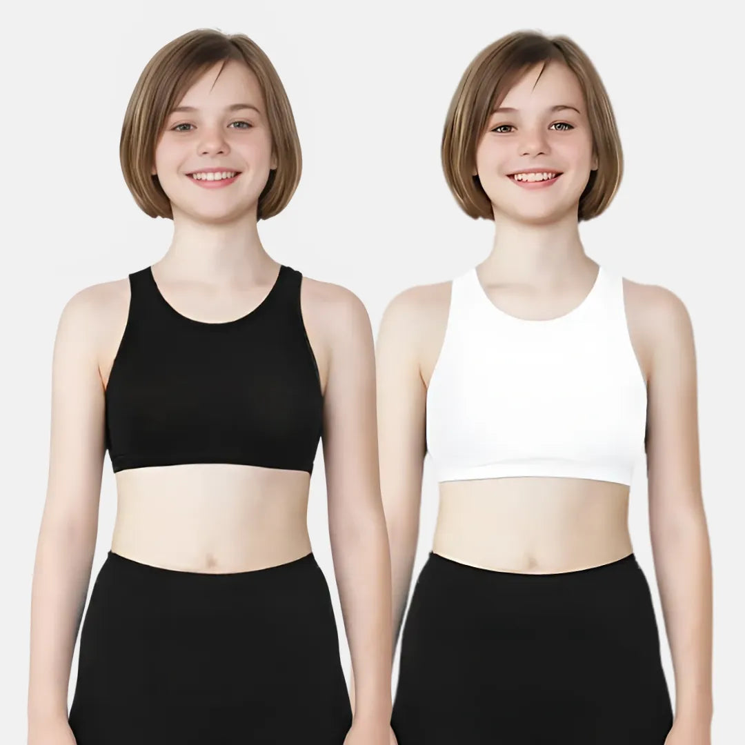 Non Padded Teen Bra Black & White