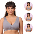 Nursing Sleep Bra Steel Grey Pack Of 3