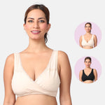 Nursing Sleep Bra Skin & Black