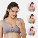 Nursing Sleep Bra Steel Grey Pack Of 3