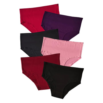 Older Women Cotton Briefs Multi Color Pack Of 6