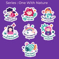One With Nature Theme Stickers