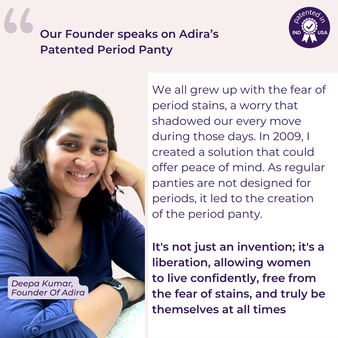 Our Founder Speaks on Adira’s  Patented Period Panty