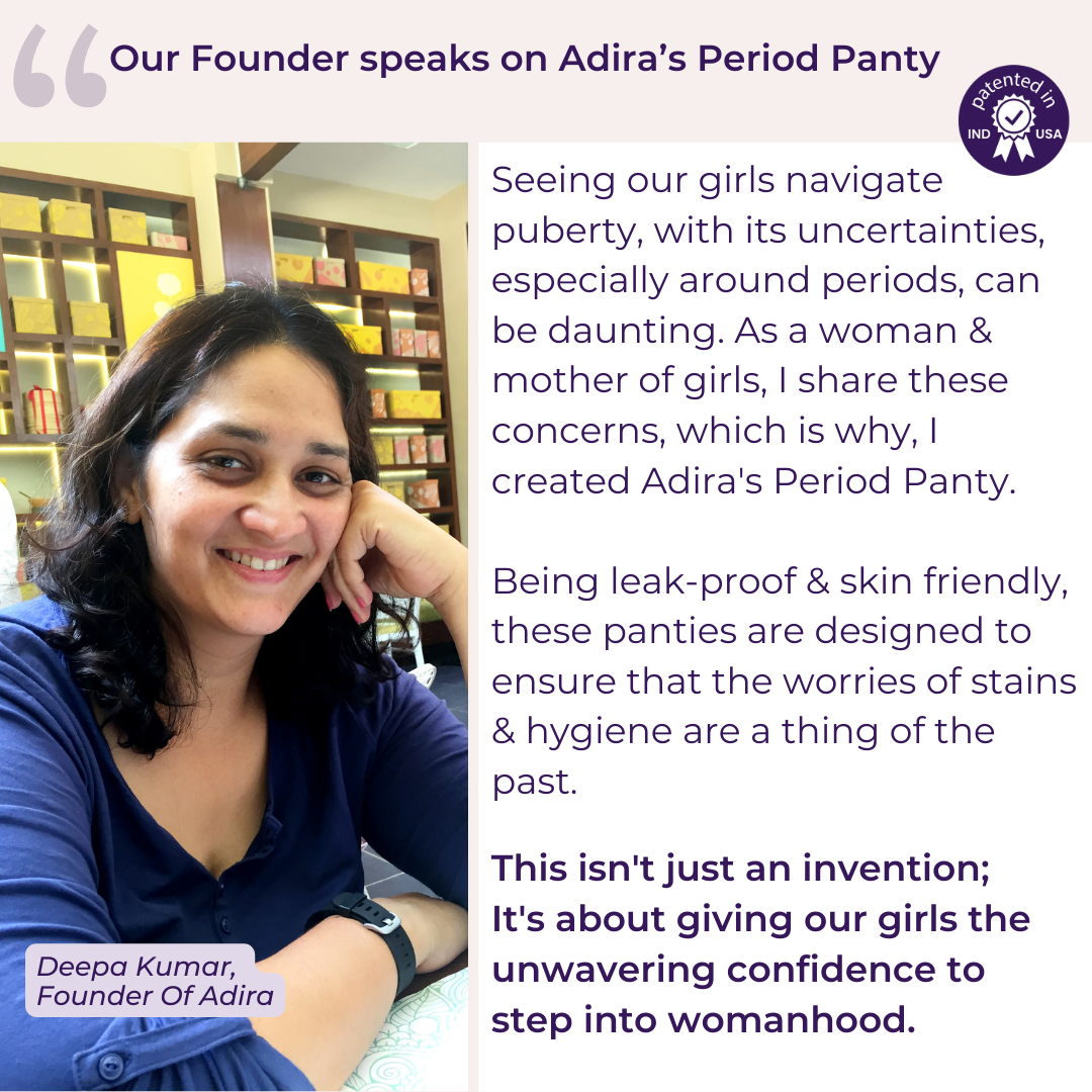 Our Founder speaks on Adira’s Period Panty