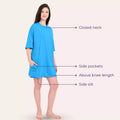 Oversize T Shirt Details Bright Blue