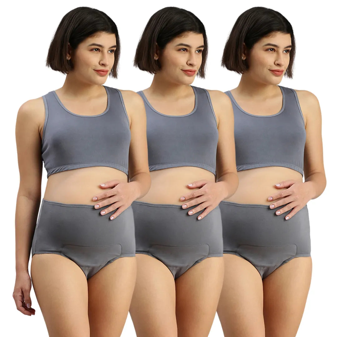 Panty During Pregnancy Steel Grey Pack Of 3