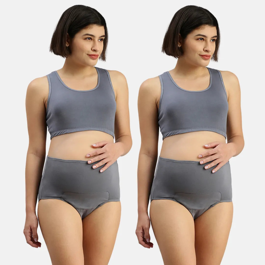 Panty During Pregnancy Steel Grey Pack Of 2