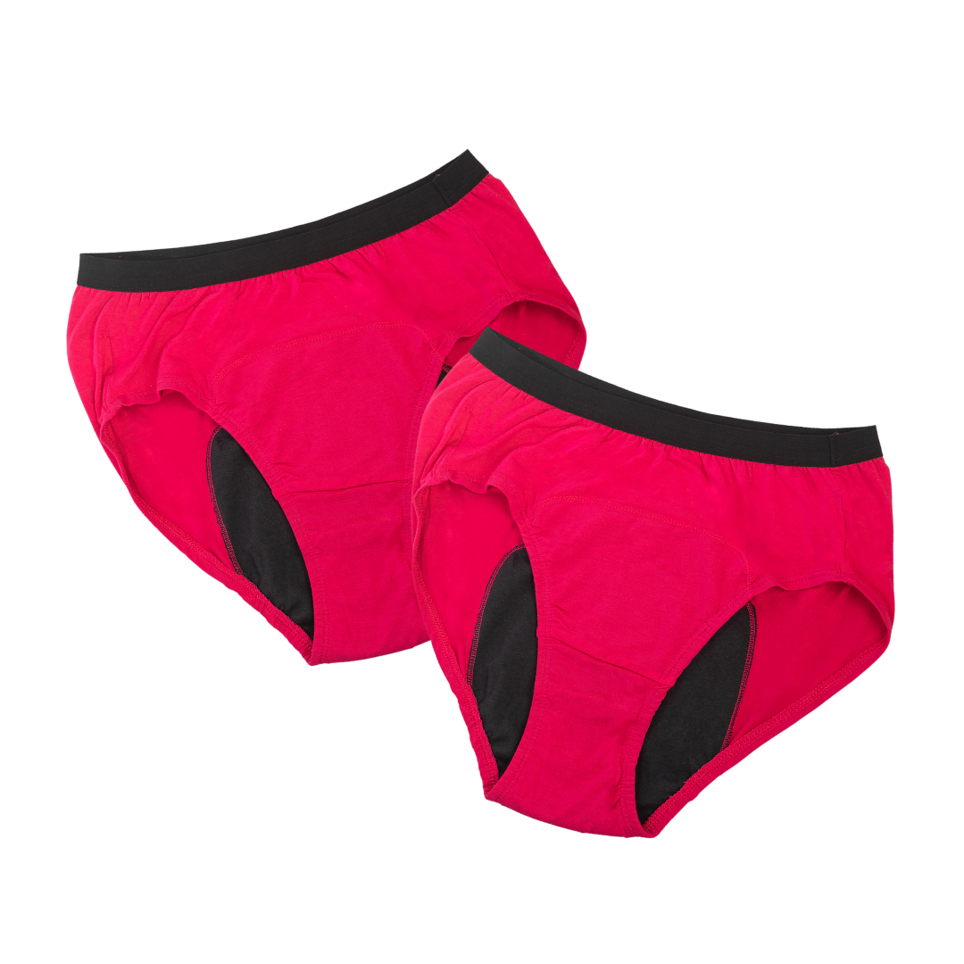 Period Panties For Medium Flow Dark Pink Pack Of 2