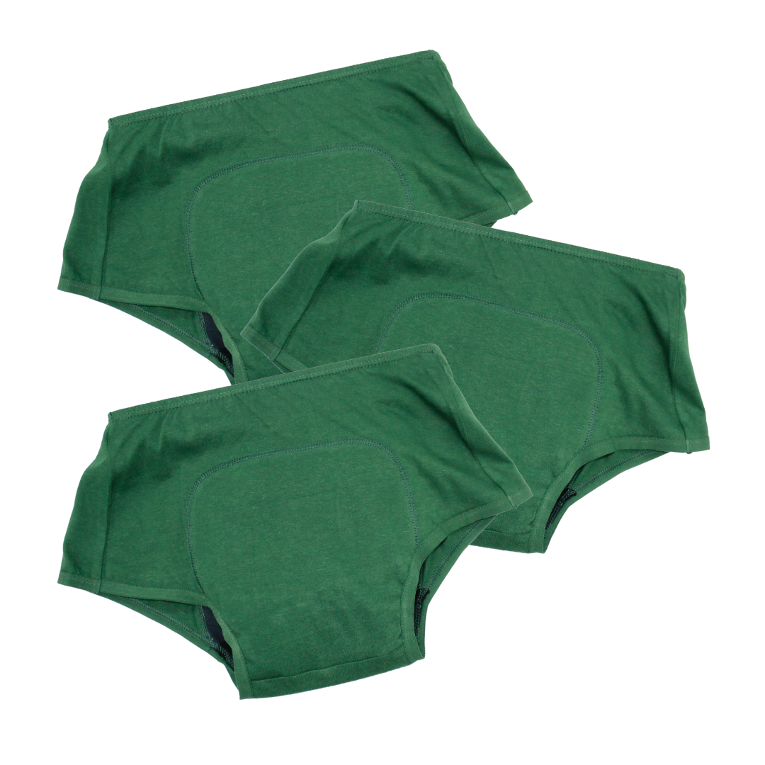 Period Panty For Teens Green Pack Of 3