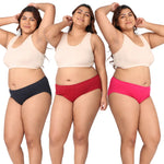 Period Panty Hipster For Women Navy Blue, Maroon & Dark Pink