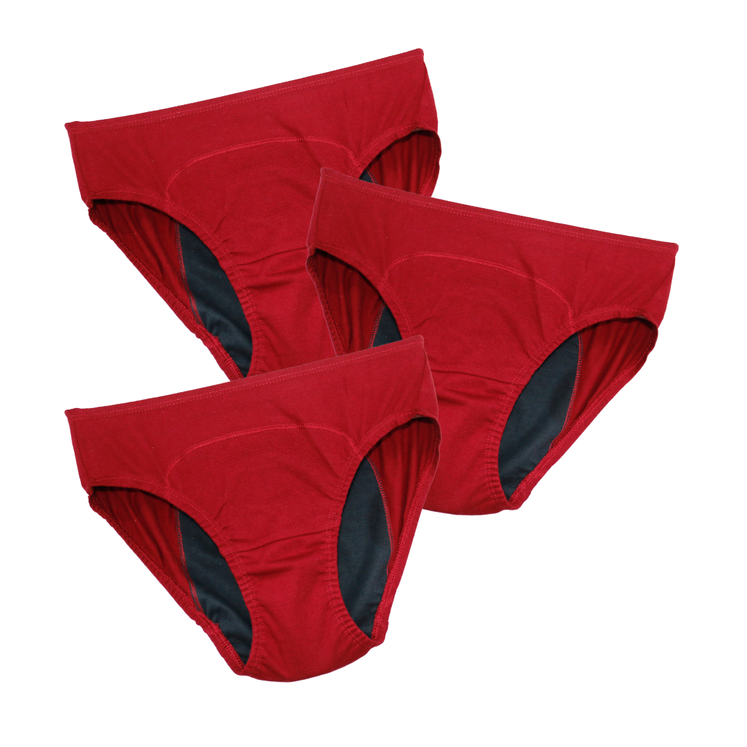 Period Panty Reusable Maroon Pack Of 3