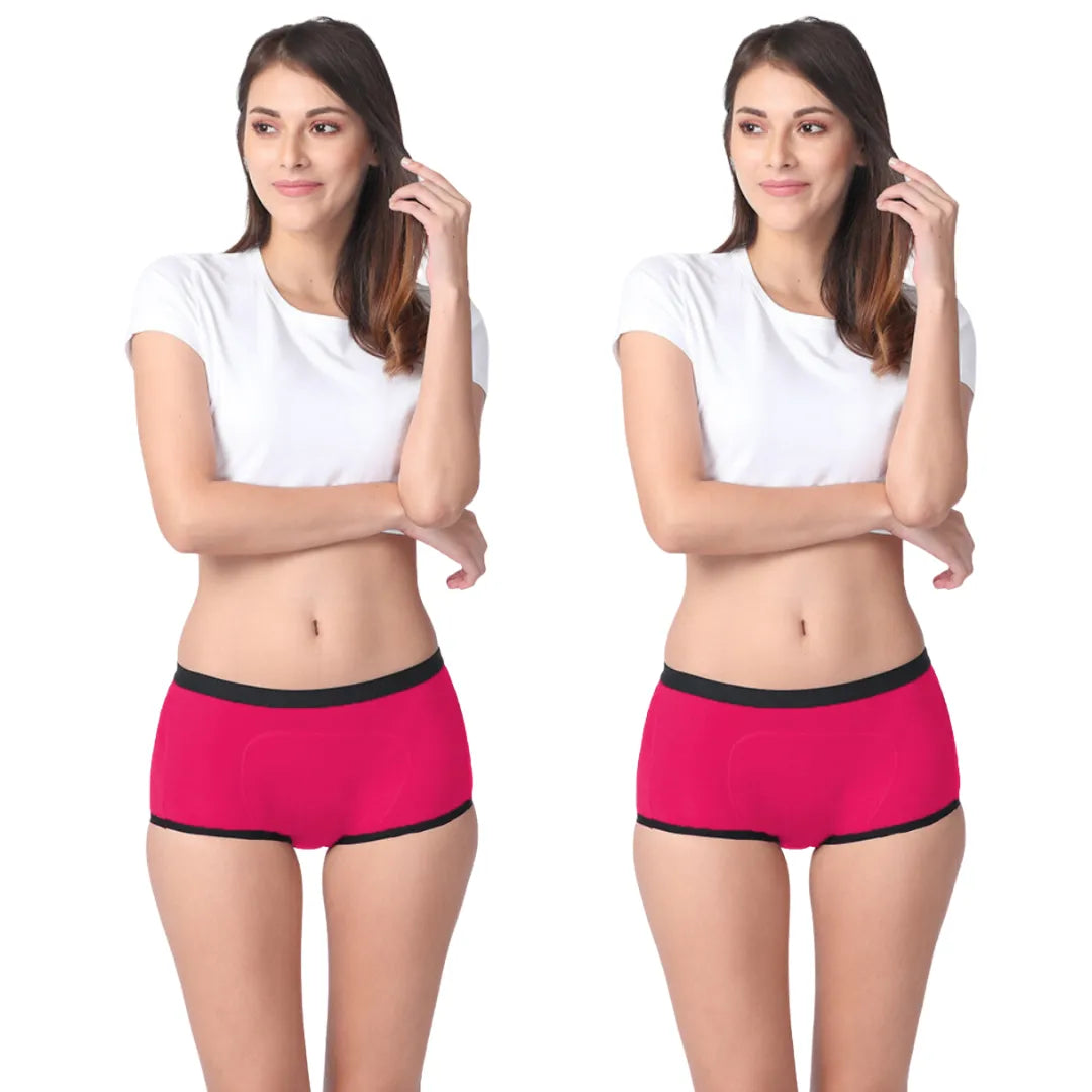 Period Panties For Heavy Flow Dark Pink Pack Of 2