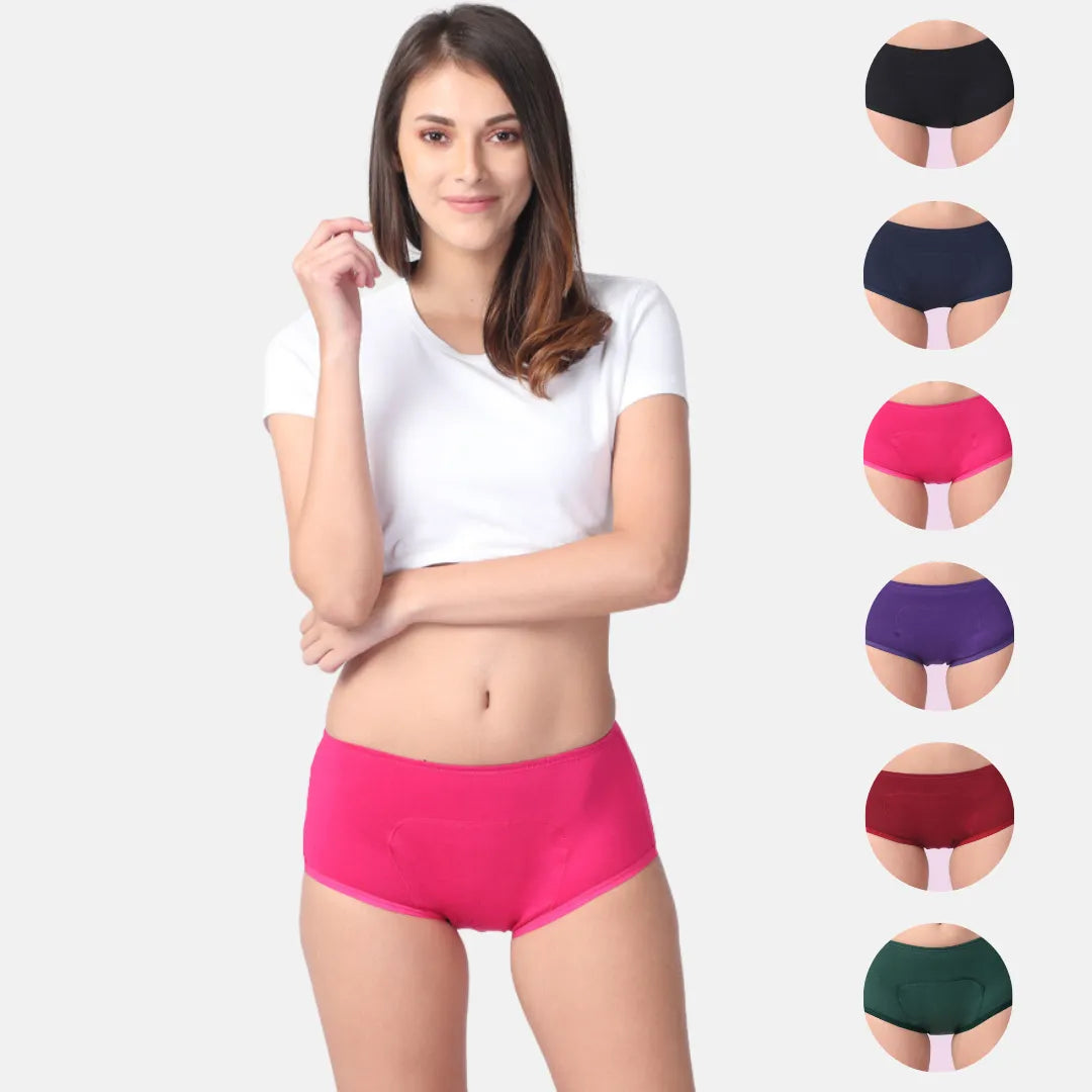 Period Panties For Heavy Flow Mixed Color Pack Of 6