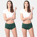 Period Panty Boxer For Women Green Pack Of 2