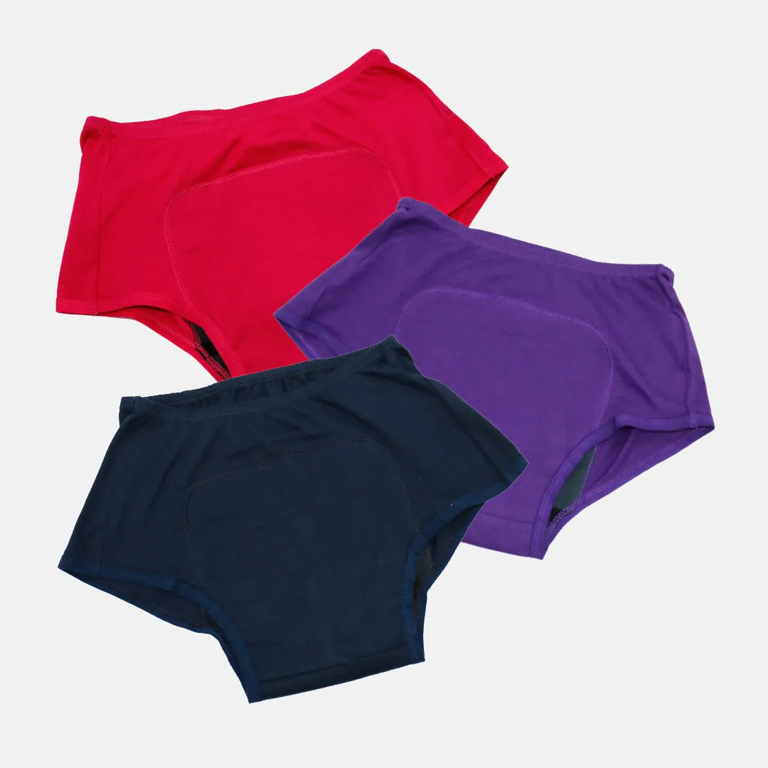 Period Panty For Teens Dark Pink, Magenta & Navy Blue
