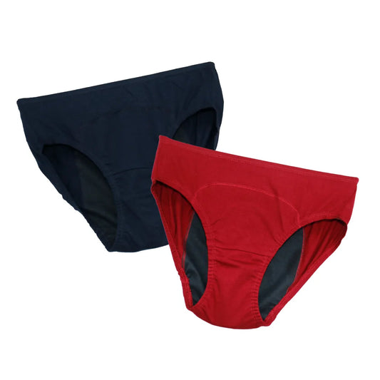 Teen Period Panties | For Stain Free Period | Hipster Fit | Use with Pad For Hygiene | Prevents Front & Back Stains | 2 Pack