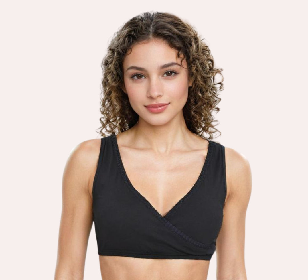 Black Color Plunge Bra For Woman